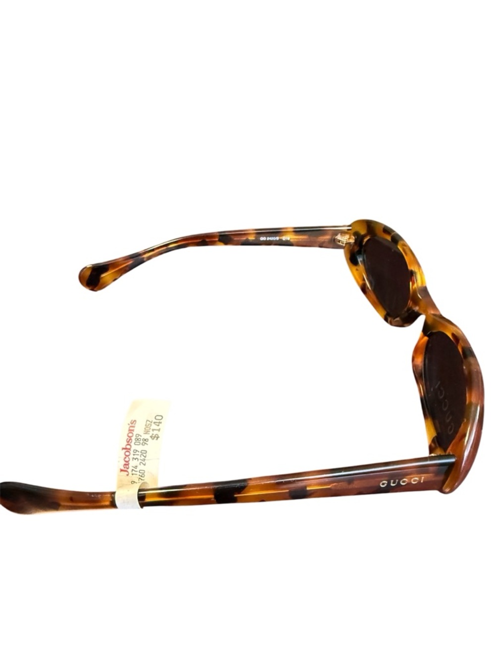 Vintage Tom Ford 1997 Gucci 2240/S Tortoiseshell Oval Sunglasses NWT - Picture 4 of 6